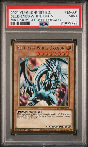 Carta Yu-gi-oh! Blue-eyes White Dragon 1st Ed Psa Mint 9