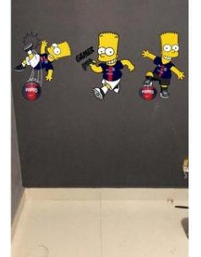Adesivo De Parede Bart Simpson Jogadores