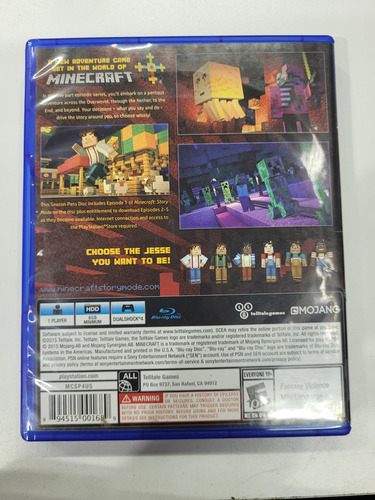 Ps4 Minecraft Story Mode Físico Ps4 Minecraft Story Mode (Usado)