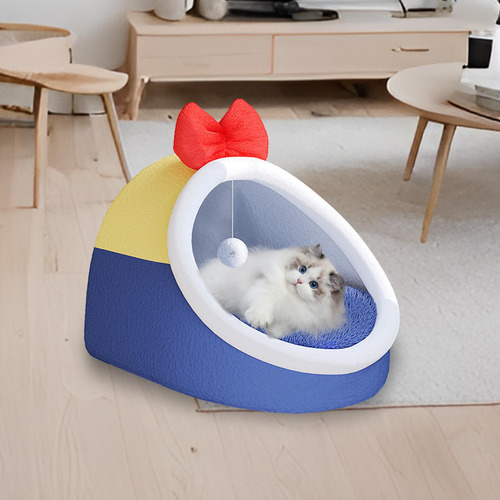 Cama De Gato, Cama Para Animais De Estimação, Azul S