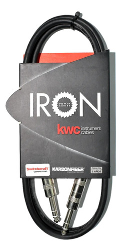 Cable Kwc 8556 Iron 1/4 Plug A 1/4 Plug Std Stereo 1,5 Mts