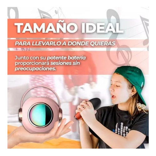 Parlante Micrófono Efectos Voz Bluetooth Luces Rgb