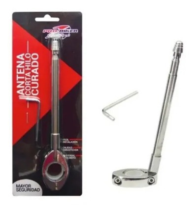 Antena Moto Corta Hilo Curado Pro Biker Retractil Purpleshop