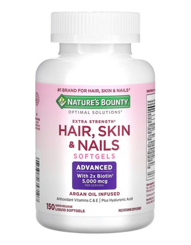 Nature's Bounty, Hair Skin Nails 150 Softgels Sin Caja