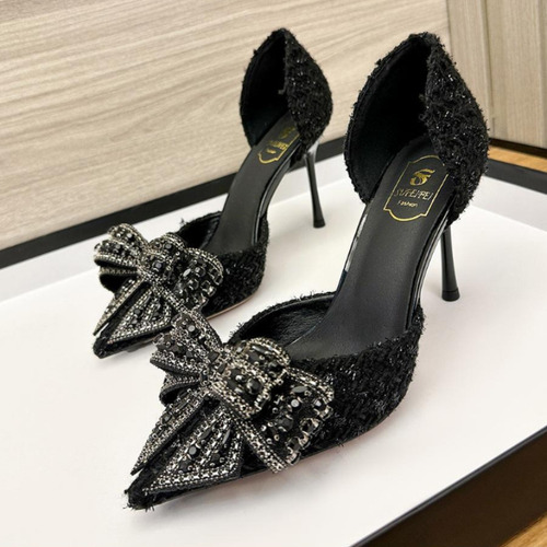 W Sandalias De Tacón Alto De Mujer Con Correa Transparente
