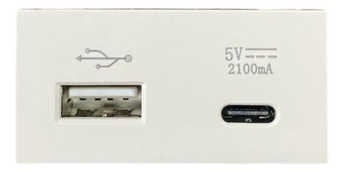Módulo De Tomada Usb-c Branco