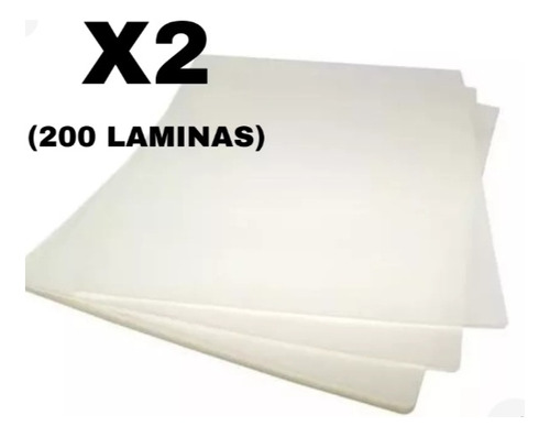 100 Laminas De Plastificar Tamaño Carnet 175 Micrones 70x100