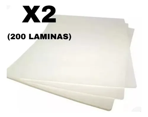comprar 100 Laminas De Plastificar Tamaño Carnet 175 Micrones 70x100