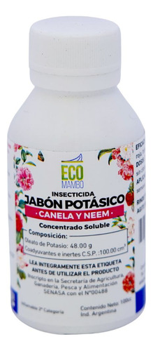 Jabon Potásico Con Neem Y Canela Ecomambo X 100 Cc Plagas