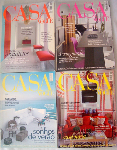 Revista Casa Vogue Brasil 7 Edições De 2010.
