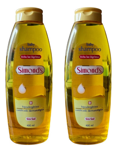 Pack X2 Shampoo Baby Simonds Evita Lágrimas Hipoalergénico 