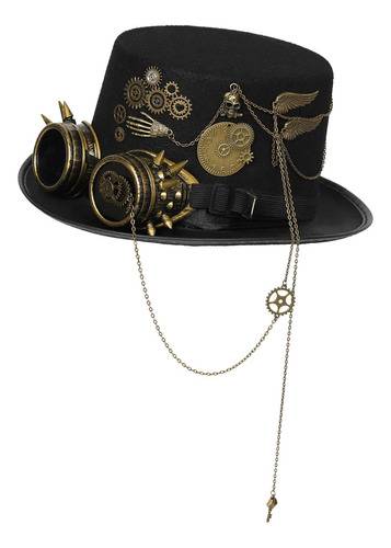 Traje De Sombrero De Copa Steampunk Estilo Gótico Vintage