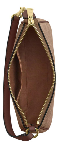 Bolsa De Mano Coach Signature Canvas Color Tan/brown
