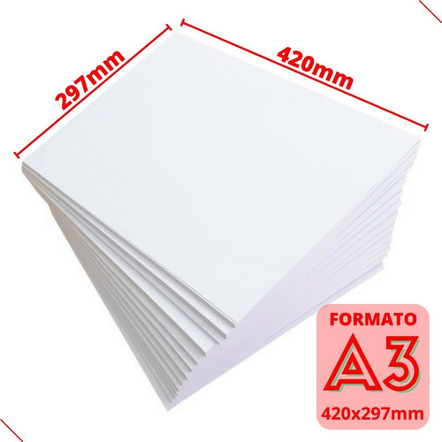 Papel Offset A3 Branco 100 Folhas Sulfite 180g Chambril Top