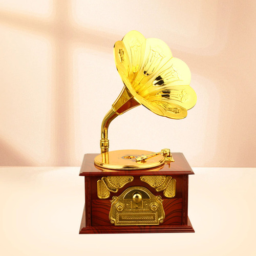 / Caja De Música De Gramófono Retro Forma De Fonógrafo