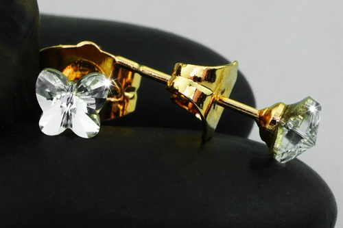 Imagen 5 de 8 de Aretes Pendientes Broqueles Oro 18k Mama Regalo Joyería Lujo