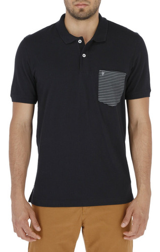 Playera Hombre Manga Corta Polo Bolsillo Classic Fit Yale