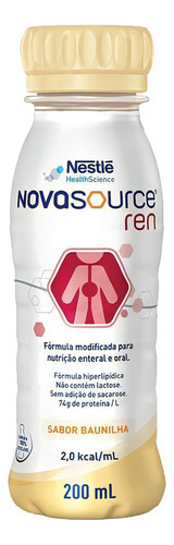 Kit Com 4 Unidades De Novasource Ren Baunilha 200ml Nestl