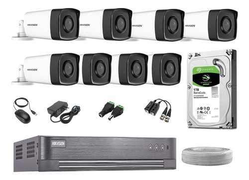 Cámaras Seguridad Exterior Kit 8 It3f Full Hd + Disco 1tb Wd