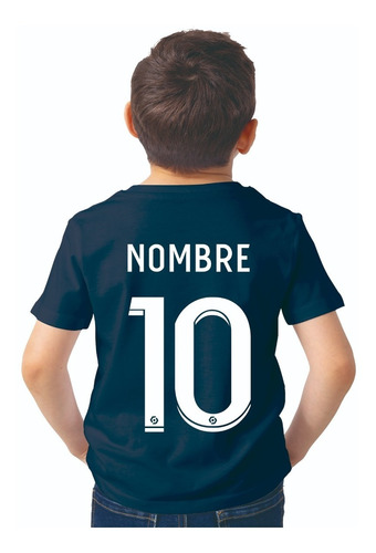 Remera Algodón Niño 10 Neymar Psg Personalizada Con Nombre 2