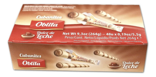 Oblita Cubanitos Dulce De Leche X 48un - Cioccolato Tienda