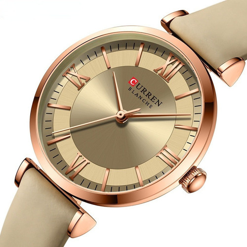 Reloj De Cuero Impermeable Curren Casual Para Mujer .