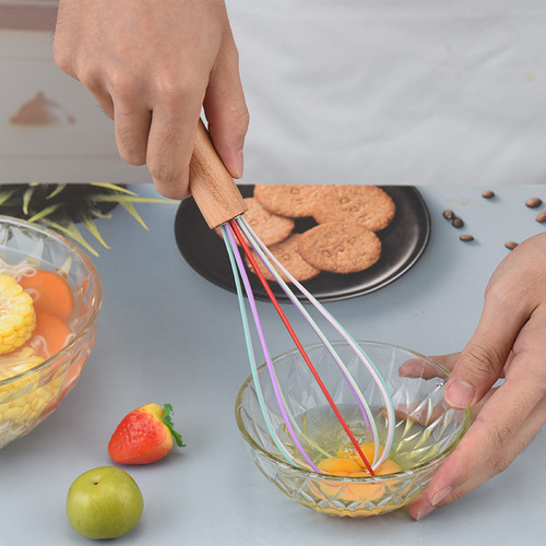 Juego De Utensilios De Cocina De Silicona Con Mango De Mader