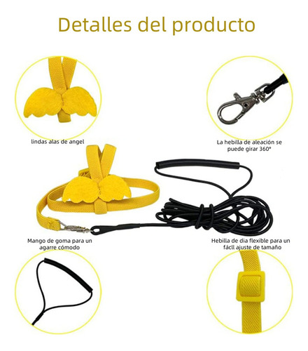 Bn Arnés Y Correa For Pájaros, Periquitos, Cacatúas, Loros
