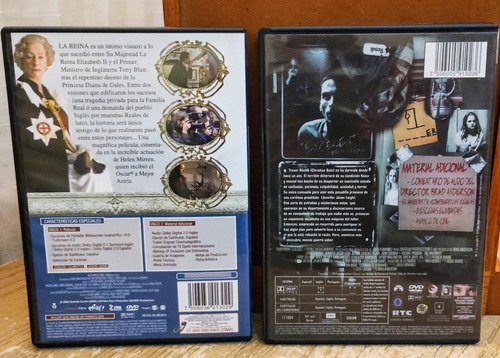 La Reina:helen Mirren Y El Maquinista:christian Bale 2 Dvd's (Usado)