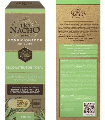 Kit Tio Nacho Reconstrutor Total Shampoo 415ml Condicionador