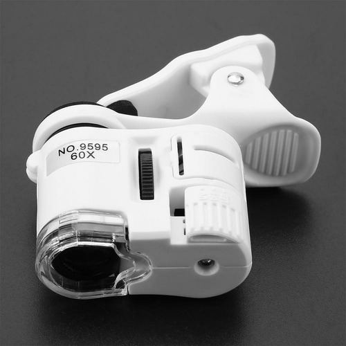 Lupa Microscopio Lente Clip Celular Smartphone 60x 9595 Led