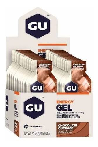 Gu Energy Gel Carb Mix 12 Caramelo 12 Chocolate 24 Sachês