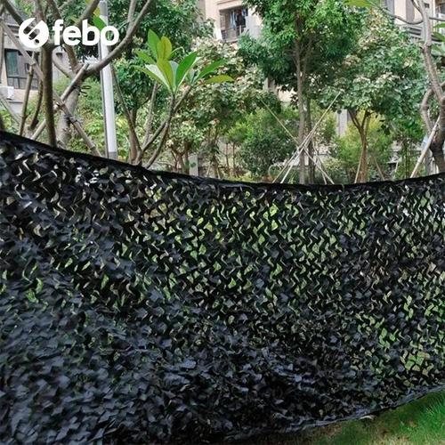Imagen 9 de 10 de Red Malla Sombra 3x3m Toldo Uv Decoración Camuflada Febo