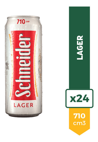 Cerveza Schneider Rubia 710ml Pack X24u Latón