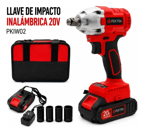 Llave Impacto Inalámbrica 20v 1/2 Pulgadas Pektra Brushless