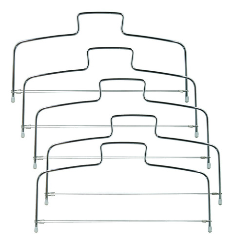 5 Cortadores Fatiador Nivelador Bolo Inox Ajustável 2 Linhas