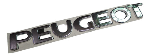 Emblema Peugeot Letras Cromadas