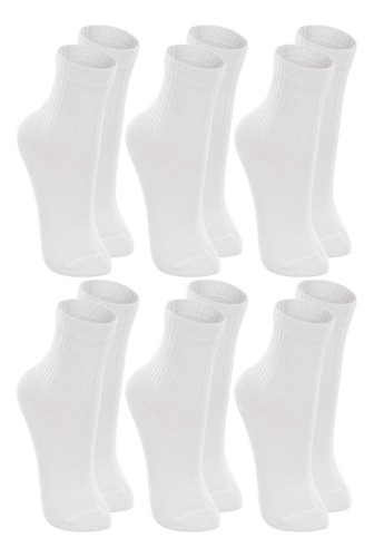 Kit Com 6 Pares Meias Lupo Kids Cano Médio Infantil Algodão