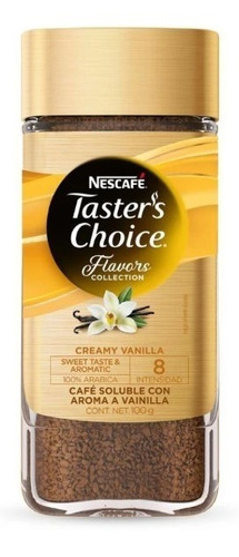 Café Soluble Taster's Choice Sabor Vainilla 100 G (1 Frasco)