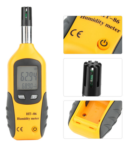 Medidor Digital Ht-86, Temperatura Humedad Con Alta Precisió