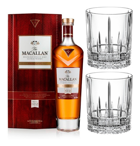 Whisky The Macallan Rare Cask 43º 700ml + 2 Vasos 270ml