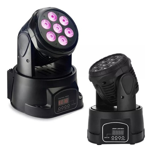 Mini Moving Head Wash 7 Led 10w Quadriled Rgbw Dmx Festa Dj
