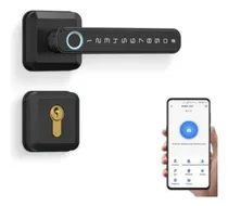 Comprar Cerradura Inteligente Smart Doble Pestillo Con App Tuya Negro