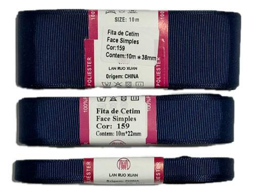 Kit Sanding Gorgurão 30 Metros - 159 Azul Marinho