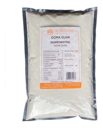 Goma Guar Y Goma Arabiga 100 Gramos De C/u Granel 