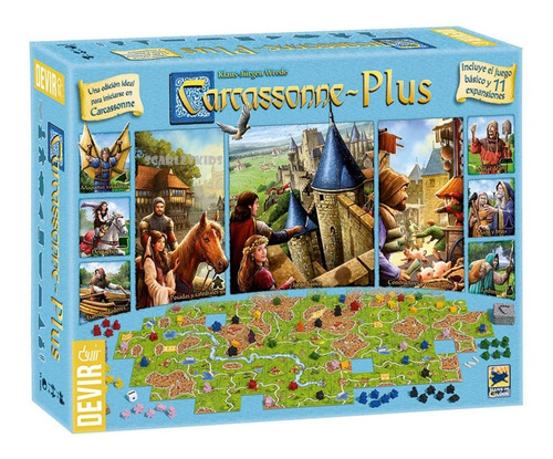 Carcassonne Plus Devir Español Basico + 11 Expansiones