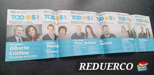 Boleta Electoral 2019 Alberto Cristina Frente De Todos 11/8 (Usado)