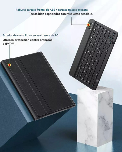 Funda Teclado Ñ para Huawei Matepad 11.5 2023 Pulgadas Marca Ustiya Color Negro
