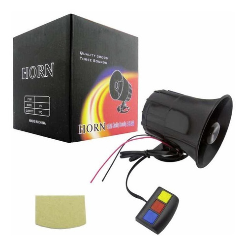 Imagen 4 de 6 de Sirena Bocina Alarma Policía 3 Tonos 12v 30w Autos