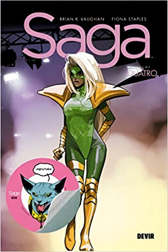 Saga Volume 4 - Com Adesivo: Saga - Volume 4 - Com Adesivo, De Vaughan K.. Série N/a, Vol. N/a. Editora Devir Livraria, Capa Dura, Edição N/a Em Português, 2021